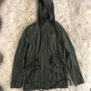 Hollister Green Utility Cargo Jacket